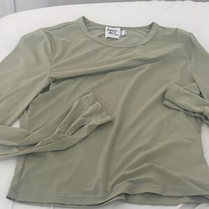 Princess Polly Light Green Long Sleeve Top
